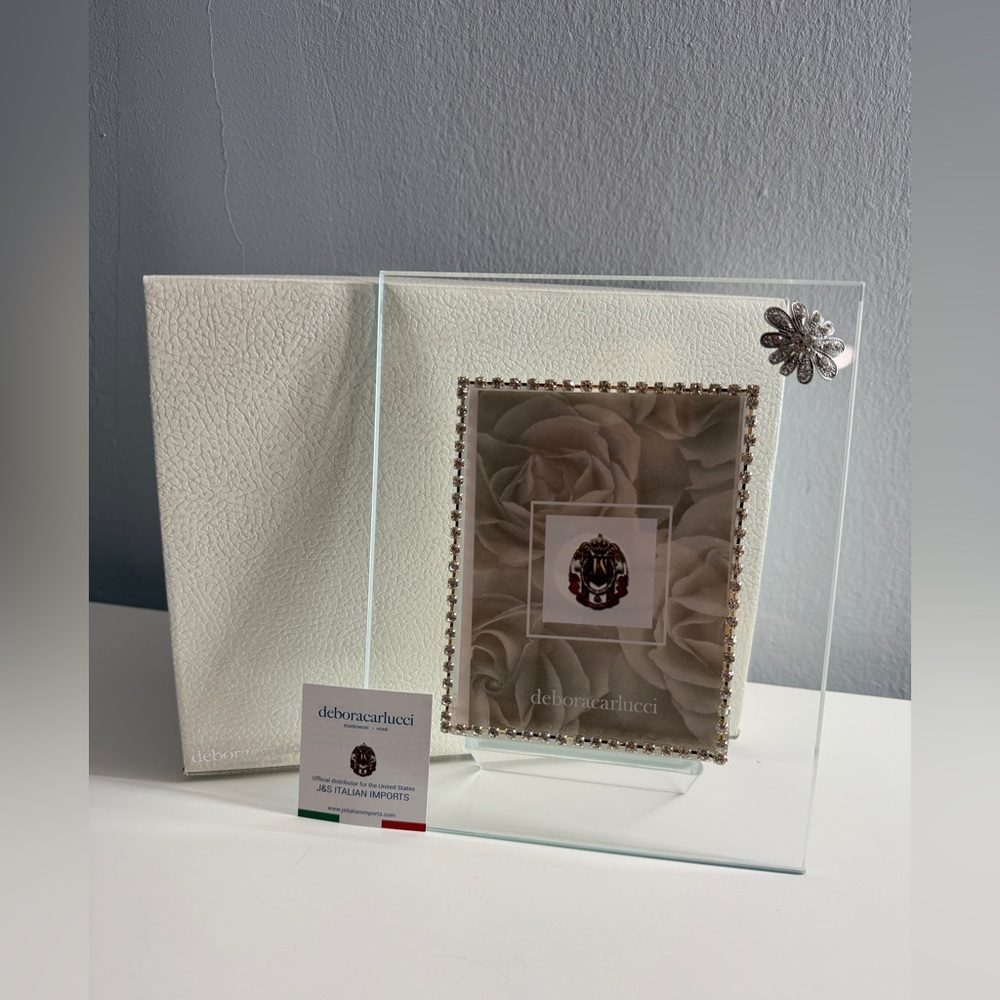 Debora Carlucci Photo Frame W/ Swarovski Crystal Flower Brooch